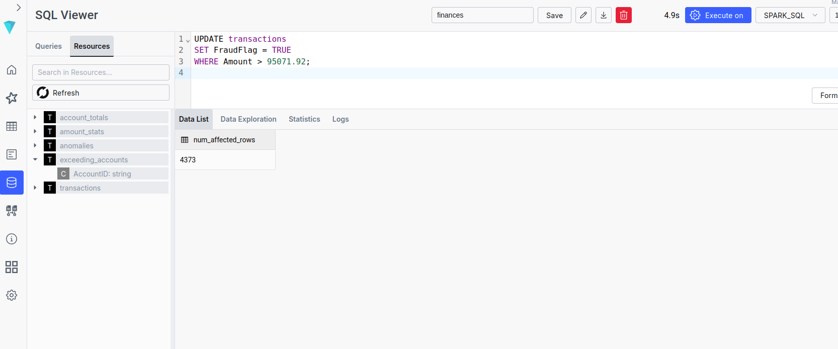 Risultati ILUM SQL